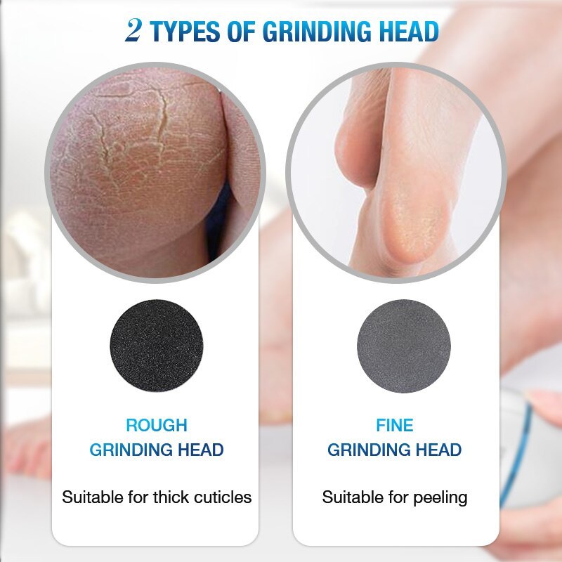 Electric Vacuum Foot Grinder File Machine Exfoliate Dead Skin Callus Remover Heel Removal Scraper Vacuums Grinding Head heel