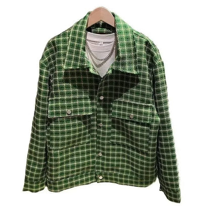 Classic Style Plaid Long Sleeve Casual Korean Style Shirt Coat