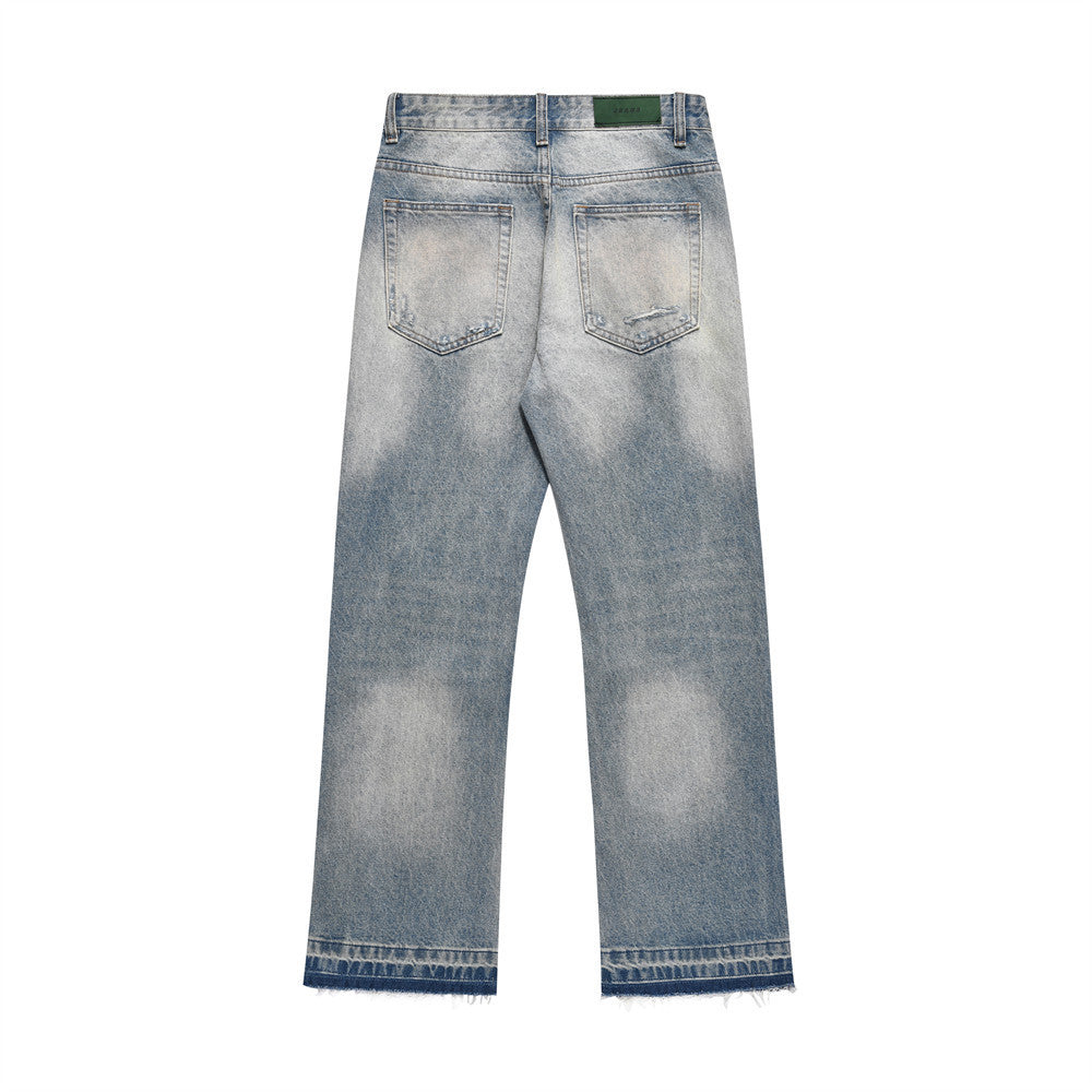 Washed Dirty Ripped Jeans For Men