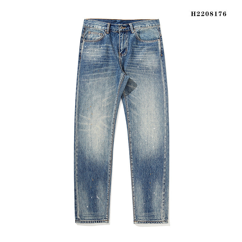 Fashion Loose Retro Splash-ink Jeans Men