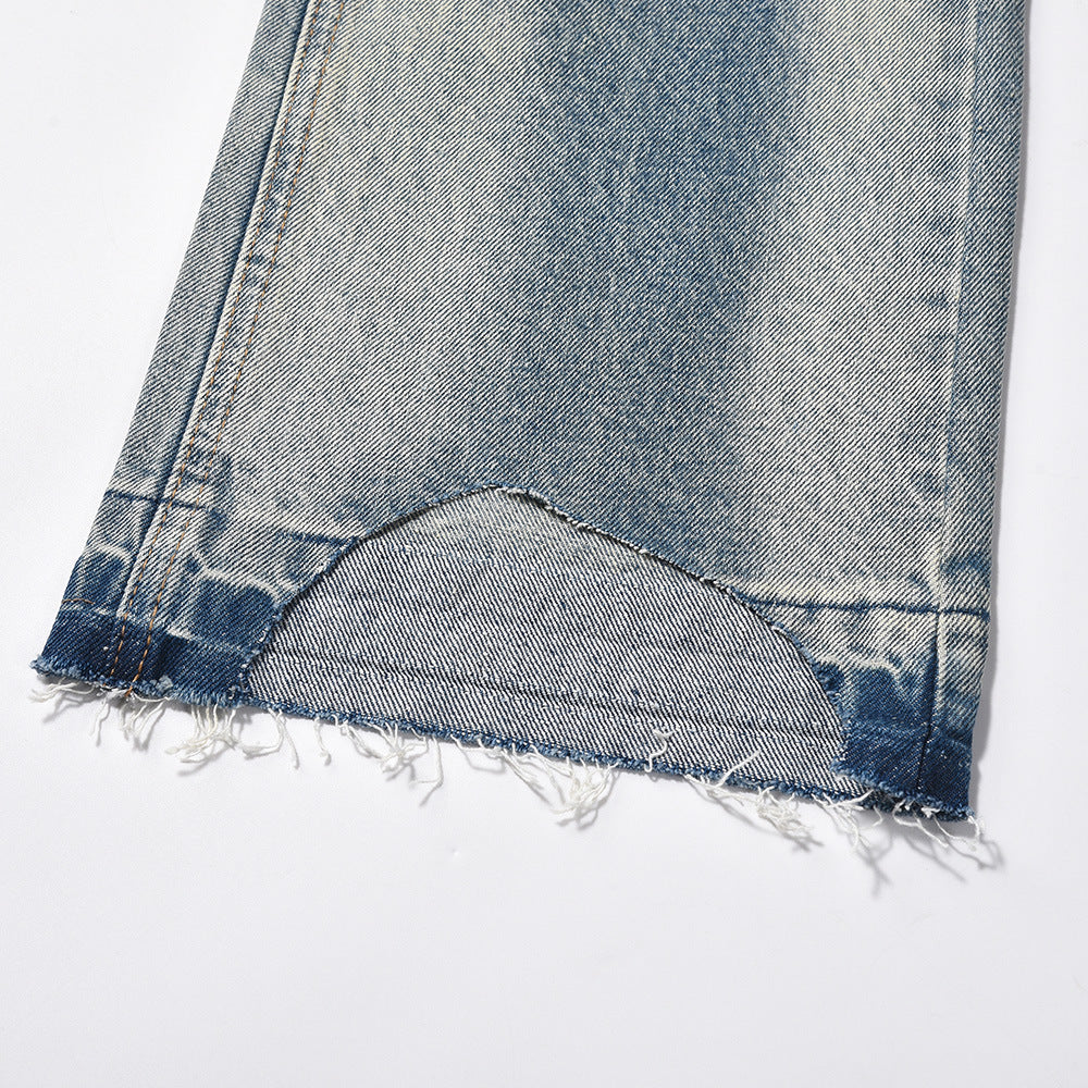 Washed Dirty Ripped Jeans For Men