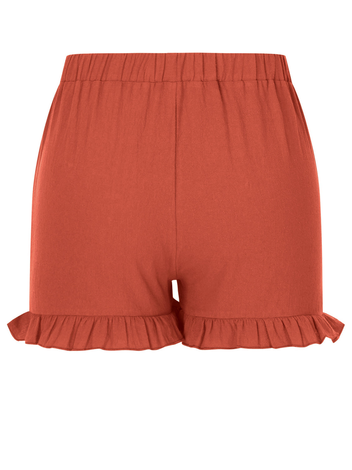 Frill Elastic Waist Shorts