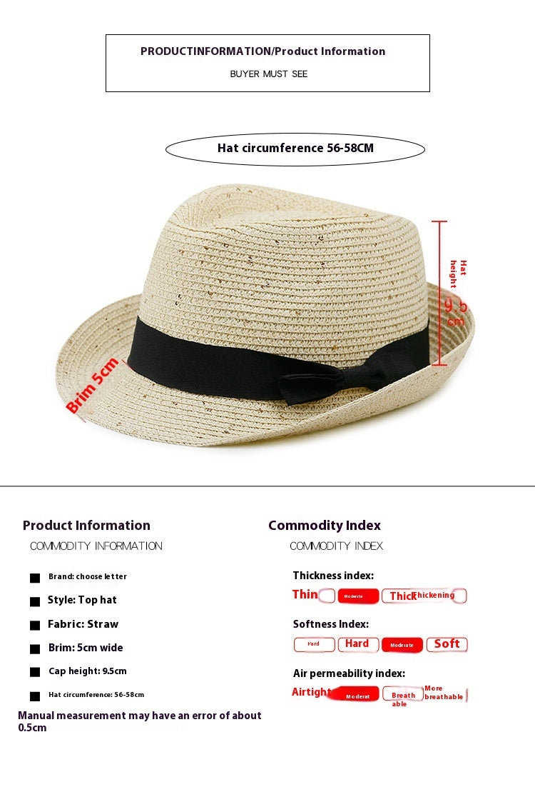 Casual Fashion Performance Summer Sun Protection Straw Hat